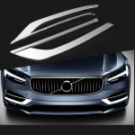 2 vnt. Chromuotos priekinių rūko žibintų žibintų apatinio buferio dangtelio rėmo apdaila, tinka Volvo S90 2017-2019