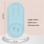 Ypač storas TPE &scaron;okdynės kilimėlis patalpų fitnesui, neslystantis tylus treniruočių kilimėlis su smūgių amortizacija namų sporto salės grindų apsaugai 130*61*6mm žalia