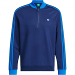 Adidas Originals 3 juostelės SS25 1/4 užtrauktuku megztinis su logotipu ir juostele Golfo ilgomis rankovėmis vyri&scaron;kas megztinis Tamsiai mėlynas JP0938 2XL