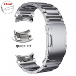 Vyri&scaron;kas titano dirželis Samsung Galaxy Watch 8 7 6 5 4 FE 40mm44mm 8 Classic 46mm Juosta Galaxy Watch Ultra 4/6 Classic 5 Pro Galaxy 4 44mm 40mm sidabras