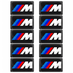 2/5/10 vnt. Anglies pluo&scaron;to vairo automobilio logotipo emblema 3D lipdukai BMW M X5 X6 E90 E92 E93 F20 F21 F30 F31 F32 E60 E46 POWER