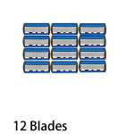 6 sluoksnių vyri&scaron;kas skustuvas su laikikliu ir 12 pakaitinių peiliukų 12 blades