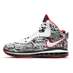 Nike LeBron 8 Graffiti Unisex sportbačiai Juodi Sport-Raudoni Balti DD8306-001 42.5