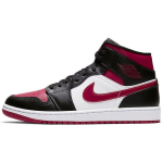 Air Jordan 1 Mid Noble Red Vyri&scaron;ki sportbačiai Juodi Balti 554724-066 42.5