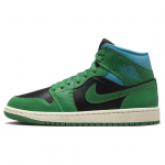 Air Jordan 1 Mid Lucky Green Aquatone Moteri&scaron;ki sportbačiai Juodi BQ6472-033 44.5
