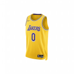 Nike LA Lakers Russell Westbrook Nr. 0 Megztas krep&scaron;inio liemenė 22-23 Vyri&scaron;ki vir&scaron;utiniai drabužiai Geltona DN2009-730 XXL