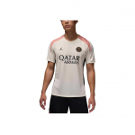 Jordan PSG Dri-FIT Patogūs Vėsūs Megzti Trumpomis Rankovėmis Futbolo Mar&scaron;kinėliai Vyrams Vir&scaron;utiniai Drabužiai &Scaron;viesiai Dramblio Kaulo Spalvos Rūdys-Rožinės Spalvos Juodi FQ2612-111 XL