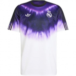 Adidas Originals FW24 Real CNY Jsy Serija Patogūs Paprasti Mink&scaron;ti Trumpomis Rankovėmis Mar&scaron;kinėliai Vyri&scaron;ki Vir&scaron;utiniai Drabužiai Violetinė Balta JF2590 S