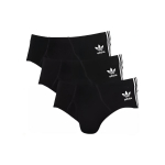 Adidas Originals 3 poros plono medvilninio trikampio apatinių drabužių drėgmę sugeriantys greitai džiūstantys labai tamprūs odai draugi&scaron;ki vyri&scaron;ki apatiniai juodi 4A1M50-000 L