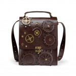 Steampunk retro stiliaus moteri&scaron;kos peties pa&scaron;tininko krep&scaron;iai Ne&scaron;iojami didelės talpos kasdieniai krep&scaron;iai Moteri&scaron;ka piniginė ir rankinės ruda