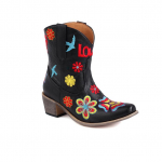 FOREADA Moteri&scaron;ki Ankle Boots Kvadratinis Pir&scaron;tas Storas Auk&scaron;tas Kulnas Siuvinėti Vakarų Stiliaus Trumpi Batai Moteri&scaron;ki Mados Batai Ruduo Žiema Ruda Juoda 34 juoda