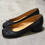Klostyti Dizainerio Split Toe Moteri&scaron;ki Bateliai Komforti&scaron;ki Mink&scaron;tos Odos 3.5cm Žemu Kulnu Baleto Balerinos Laisvalaikio Tabi Mocasino Batai 37 brown