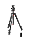 Manfrotto 190 Pro Aliumininis su Q2 rutuline galvute Didžiausias auk&scaron;tis Sulankstytas auk&scaron;tis Svoris Keliamoji galia Pridedamas i&scaron;maniojo telefono svirtis JP A00019BMN Trikojis, 4 sekcijų juoda