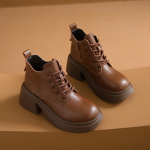 Nauji moteri&scaron;ki platforminiai batai Rudens Žiemos trumpi batai moterims Retro rankų darbo aulinukai Suvarstomi moteri&scaron;ki batai su platforma Botas Mujer 40 juoda