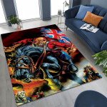 3D Geležinių Merginų Muzikos Grupės Meninis Kilimas-Takelis Miegamajam Svetainei Sofai Namų Durų Takelis Dekoras, Didelis Vaikams Neslystantis Grindų Takelis 60x90cm( 23x35in )
