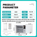 Ne&scaron;iojamas Mažas Oro Kondicionierius I&scaron;manus Nuotolinio Valdymo Pultas Energiją Taupantis Sausinimas Oro Kondicionierius Miegamojo Oro Vėsintuvas 18x11x9.1in