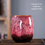170 ml, Keraminis arbatos puodelis su krosnies pokyčių glazūra, Kung Fu arbatos rinkinys, Didelis Tianmu glazūros puodelis, Arbatos ceremonijos aksesuarai, namų arbatos kambario kiau&scaron;inių puodelis 101-200ml rožinė