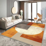 Modernus Oranžinis Dekoratyvinis Kilimas Svetainei Paprasti Geometriniai Kilimai Namams Sofai &Scaron;velnios Prabangos Kilimai Miegamojo Lovos &Scaron;onui Mink&scaron;tas Grindų Kilimėlis 80*160cm