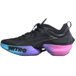 Puma Fast-R Nitro Elite Sunset Unisex Bėgimo Bateliai Juodi &Scaron;viečiantys-Mėlyni Elektriniai-Orchidėjos 380006-01 40.5