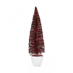 Sapin de No&euml;l - Grand - 10 x 38 x 10 cm - Plastique - Bleu et Fuchsia mėlyna
