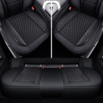 Universalūs PU odos ledo &scaron;ilko automobilio sėdynių užvalkalai pagalvėlė TOYOTA Corolla Camry Highlander Land Cruiser Prado Avalon Black 1 Seat