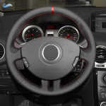 Skirta Renault Clio 3 RS 2005 2006 2007 2008 2009 2010 2011 2012 2013 Automobilio vairo dangtelio apdaila Juoda oda su raudona spalva