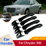 skirta Chrysler 300 300C 2005 2006 2007 2008 2009 2010 Blizgančios juodos i&scaron;orinės durų rankenų apdailos lipdukai Automobilio stiliaus aksesuarai 4Handle 1Keyhole
