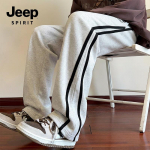 JEEP SPIRIT Vyri&scaron;kos storo medvilnės mi&scaron;inio plačios kojos laisvalaikio kelnės 2XL