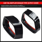 New 1Set Stainless Steel Car Exhaust Pipe Cover Automobiles Tail Throat For BMW M sports version X5 F15 2014-18 X6 F16 2015-19