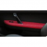 For Peugeot 307cc 2004 2005 2006 2007 2008 Microfiber Leather Car Door Armrest Panel Protective Cover car accessories interior 2 Front Door raudona