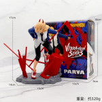 17CM Anime GRANDININIO PJŪKLO ŽMOGUS Figūrėlė POWER &Scaron;auni Pasilenkusi Scena Darbalaukio Modelis Žaislai Dovanos Kolekcija Dekoratyviniai Papuo&scaron;alai PVC With box