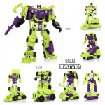 Transformuojami robotai žaislai HZX Defensor Bruticus Superion Devastator IDW 5 IN 1 6 IN 1 VIENAS BE DĖŽUTĖS Rinkiniai Veiksmo figūrėlė KO 6in1 black