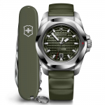 Victorinox Automatinis Analoginis Automatinis Žalias Žalias Guminis Nerūdijančio Plieno Dėklas Apyrankė Prekės Pavadinimas Žalias I.N.O.X. Laikrodis, Atsparus vandeniui, Vyri&scaron;kas, Mechaninis su užvedimu, Ciferblatas,