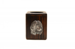 Afghan Hound, Tazi II - wooden candle holder with a dog, a unique souvenir after losing a dog, a handicraft from the Art-Dog brand