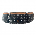 MCM Logotipo Užtrauktuko Užsegimas Drobės Juosmens Krep&scaron;ys Didelis Unisex juosmens krep&scaron;ys Juodas MMZBAFO01BV001 Basic Set (Bag+Dust Bag)