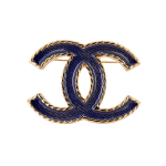 Chanel Auksinė Džinsinio Mėlynumo Dvigubas C Blizgantis Metalinis Sagė Moteri&scaron;ki Aksesuarai ABC726-B15375-NU456 Box+Padding Board,F,Blue