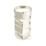 Vivienne Westwood Amour žiedas Keturių sluoksnių metalinė &scaron;arvuotė Saturno logotipas Reguliuojamas žiedas 925 sidabro Unisex žiedas 6403000301P019P019 Box,L