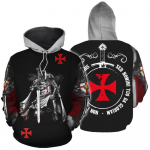 Knights Templar Armor Hoodies Striukė Crusader Cross viduramžių megztinis megztinis, pilnai spausdintas 3D vyri&scaron;kas džemperis, sportinis kostiumas karnavalas XL gray