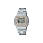 CASIO Unisex VINTAGE serijos geltonas laikrodis A168wa-8a A168wa-8a Beige Regular Watch Box gray