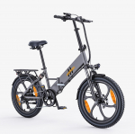 Hillmiles Mile 2 Sulankstomas elektrinis dviratis miesto kelionėms, 36V13Ah baterija, 250W variklis, maksimali apkrova 150KG, 20 colių ratai, E-bike suaugusiems pilka