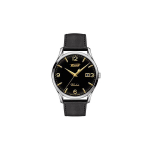 Tissot V8 serijos kvarcinis laikrodis, atsparus vandeniui iki 30M, 40mm, juodas ciferblatas, nerūdijančio plieno korpusas, odinė apyrankė, vyri&scaron;ki laikrodžiai, sidabrinis T118.410.16.057.01 Regular Watch Box,Black Dial