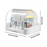 Ne&scaron;iojamas buteliukų džiovinimo stovas ir organizatorius Apsaugotas nuo dulkių laikymo indas su nuimamu la&scaron;ų padėklu Higieni&scaron;ki maitinimo reikmenys