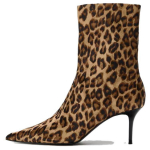 Zara Leopardinio ra&scaron;to Smailianosiai Stiletto Kulniukai Ankle Boots Moterims 12109410195 39 black