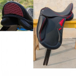 Odinės Dresūros Monoflap Balnas su Keičiamaisiais Arkomis &ndash; Eleganti&scaron;kas Galinės Dalies Dizainas 16 Inch juoda