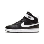 Nike Mid 2 Hook and loop Slip Resistant Cushioning Abrasion Resistant Breathable Mid top Skateboard Shoes Black White CD7783-010 31 black