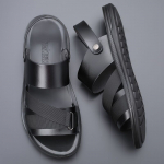 Nauji madingi vyri&scaron;ki batai plok&scaron;čiapadžiai vasariniai kasdieniai &scaron;lepetės lauko sandalai paplūdimio darbo &scaron;lepetės mink&scaron;tos odos flip-flop batai 37