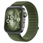 Oficialus dirželis Huawei Watch Fit 4 Pro, nailoninis pintas kilpos dirželis, patogus, pralaidus orui, skirtas Huawei Watch Fit 4 3 priedams Huawei Watch Fit 4 tamsiai žalia spalva