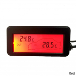 12 V mini temperatūros jutiklis LCD automobilio skaitmeninis termometras automatinis vidaus temperatūros matavimo prietaisas lauko skaitiklis su 1,5 m kabeliu