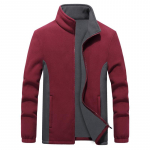 Plius dydžio ėrienos vilnos megztinis lauko reikmėms, plius dydžio, žieminė vyri&scaron;ka &bdquo;Polar Fleece&ldquo; striukė su aksominiu tankinimu XL ka&scaron;toninė