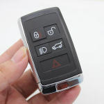 Cocolockey 5 mygtukų nuotolinio rakto korpusas Range Rover Sport Evoque Vogue Velar, Land Rover Discovery 5, Jaguar Xe E-Pace Xf black